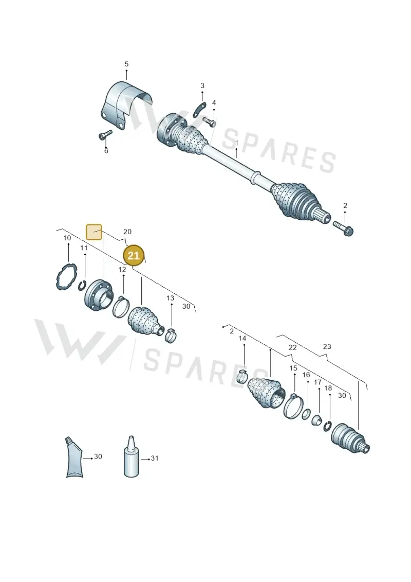 5C0498201 — Volkswagen Beetle (2016-2019) diagram 658407220, position 21