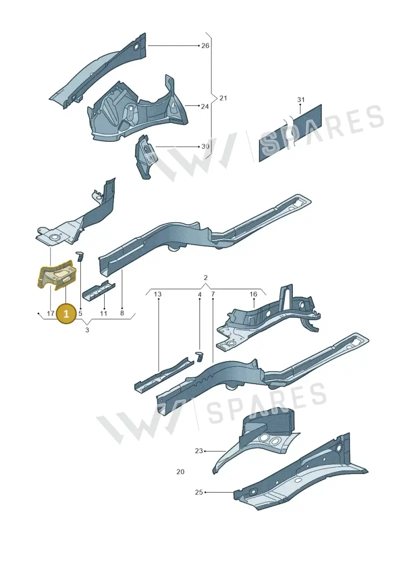 5C0802068 — Volkswagen New Passat (2015-2022) diagram 691803000, position 1