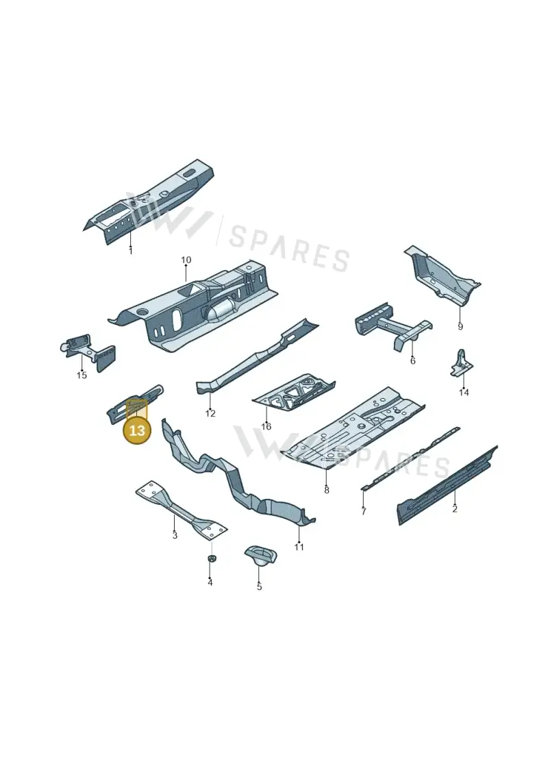 5C0803809 — Volkswagen Jetta (2014-2017) diagram 789803010, position 13