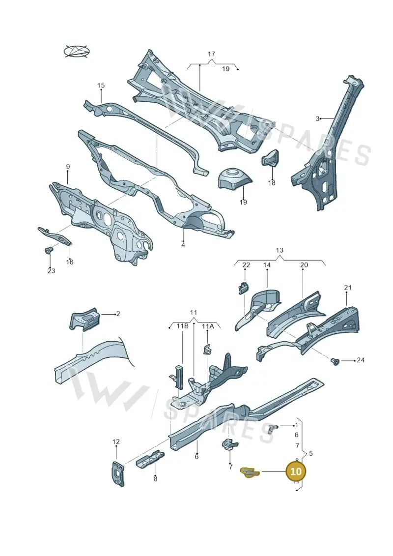 5C0804056 — Volkswagen New beetle cabriolet (2016-2019) diagram 716803000, position 10