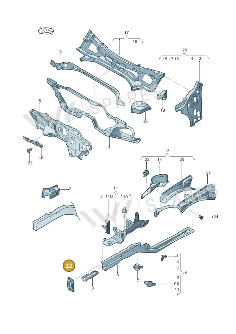 5C0804181 — Volkswagen Beetle (2016-2019) diagram 715803000, position 12