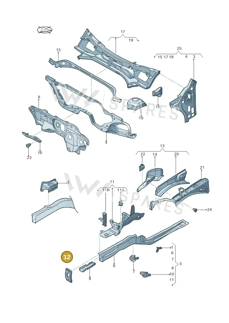 5C0804182 — Volkswagen Beetle (2016-2019) diagram 715803000, position 12