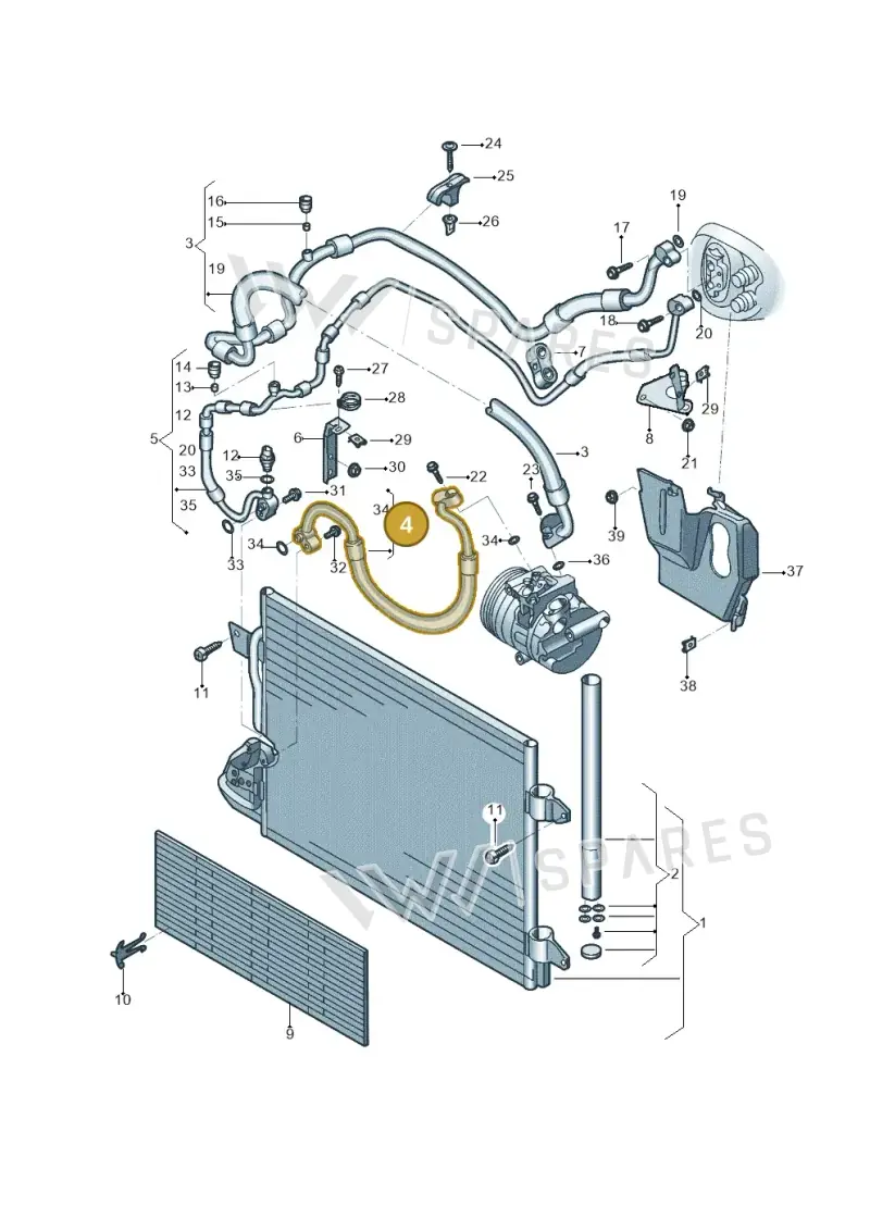 5C0820721BK — Volkswagen Beetle (2016-2019) diagram 801260041, position 4