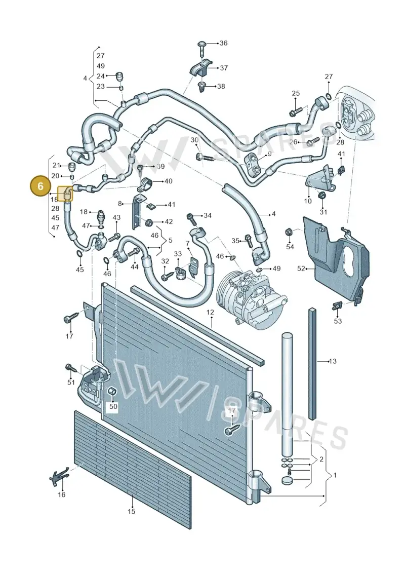 5C0820741BB — Volkswagen Jetta (2014-2017) diagram 409260410, position 6