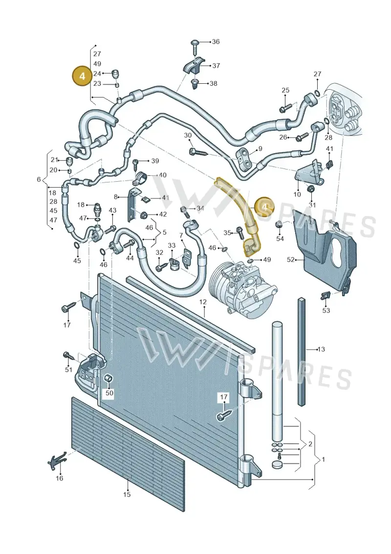 5C0820743BA — Volkswagen Jetta (2014-2017) diagram 409260410, position 4