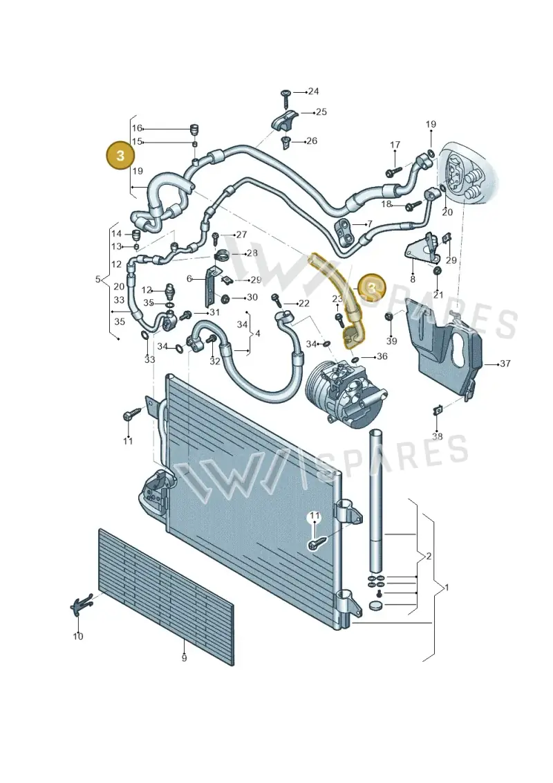 5C0820743BC — Volkswagen Beetle (2016-2019) diagram 801260041, position 3