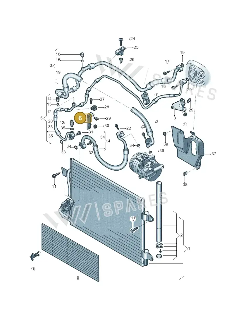 5C0820769B — Volkswagen Beetle (2016-2019) diagram 801260041, position 6