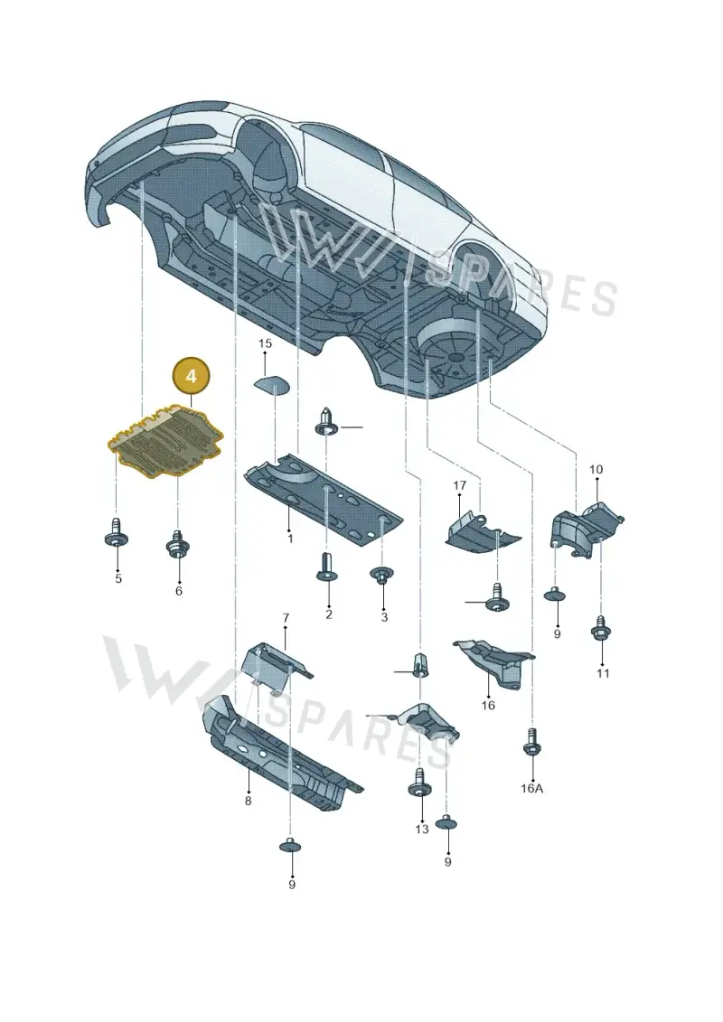 5C0825237 — Volkswagen Jetta (2010-2014) diagram 692825100, position 4