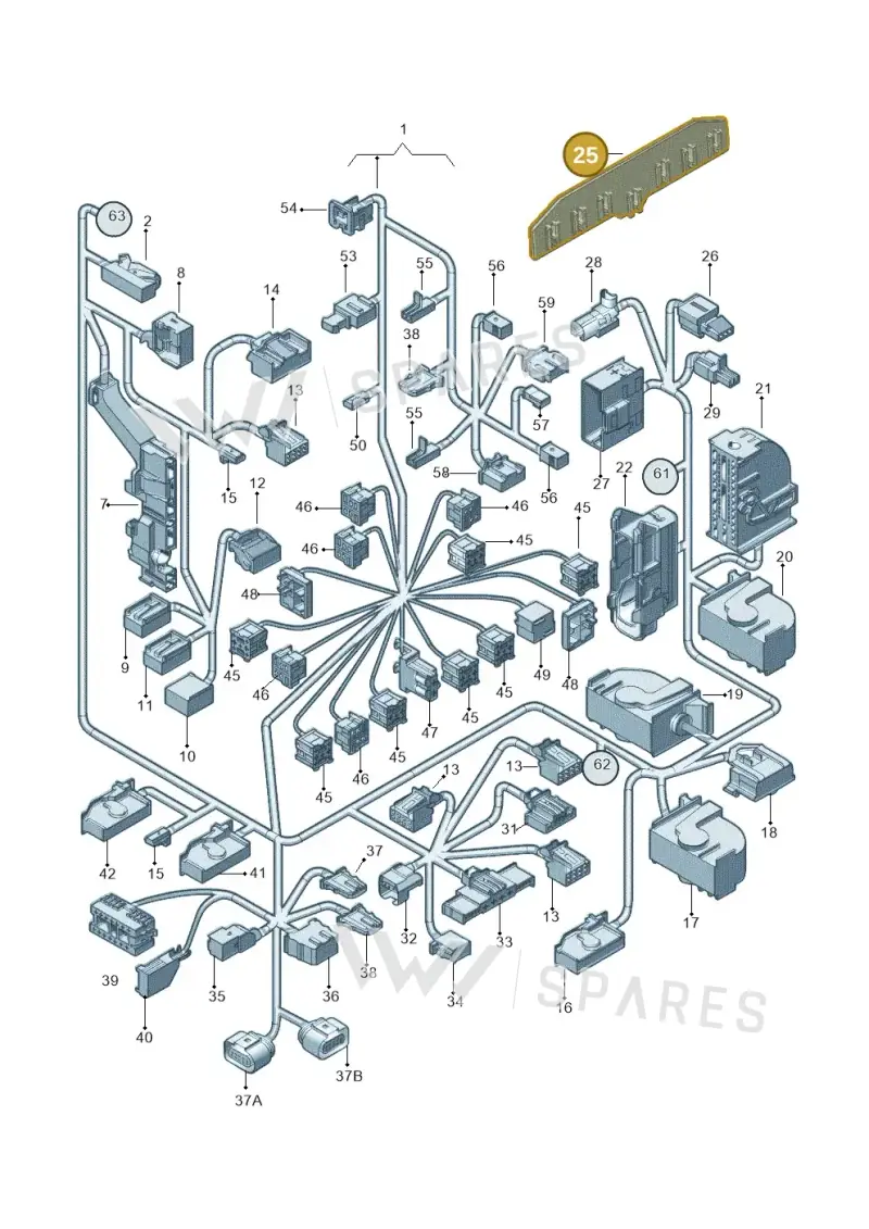 5C0937545 — Volkswagen Jetta (2010-2014) diagram 692971830, position 25