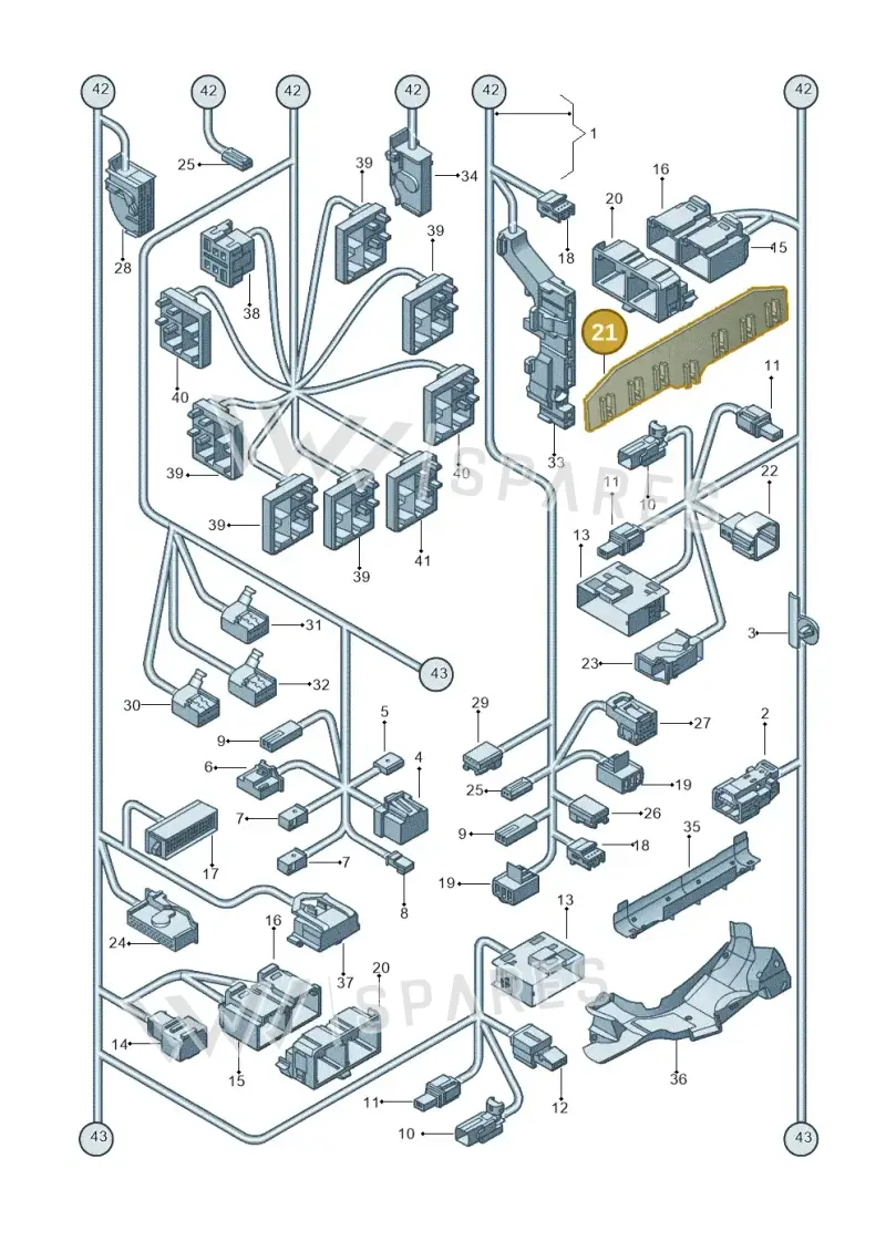 5C0937545 — Volkswagen New beetle (2011-2016) diagram 715971830, position 21