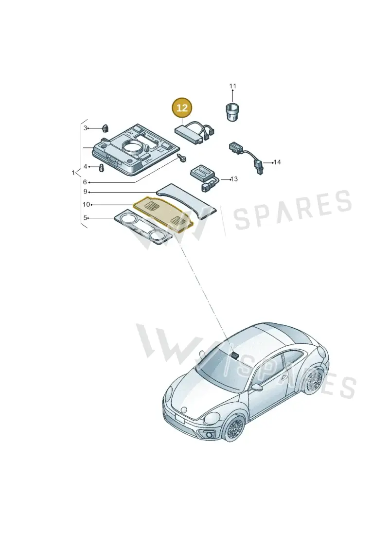 5C0951171 — Volkswagen Beetle (2016-2019) diagram 801947050, position 12
