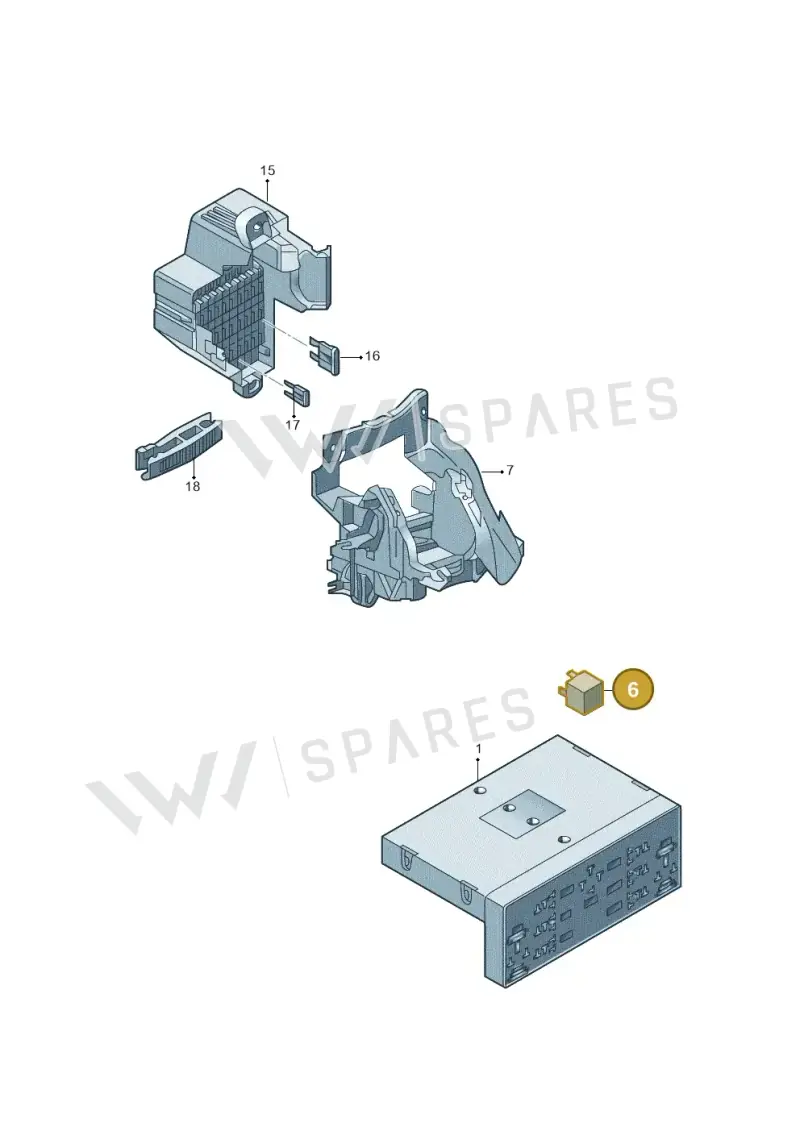 5C0951253A — Volkswagen C-Trek 1.5 (2016-) diagram 860937000, position 6