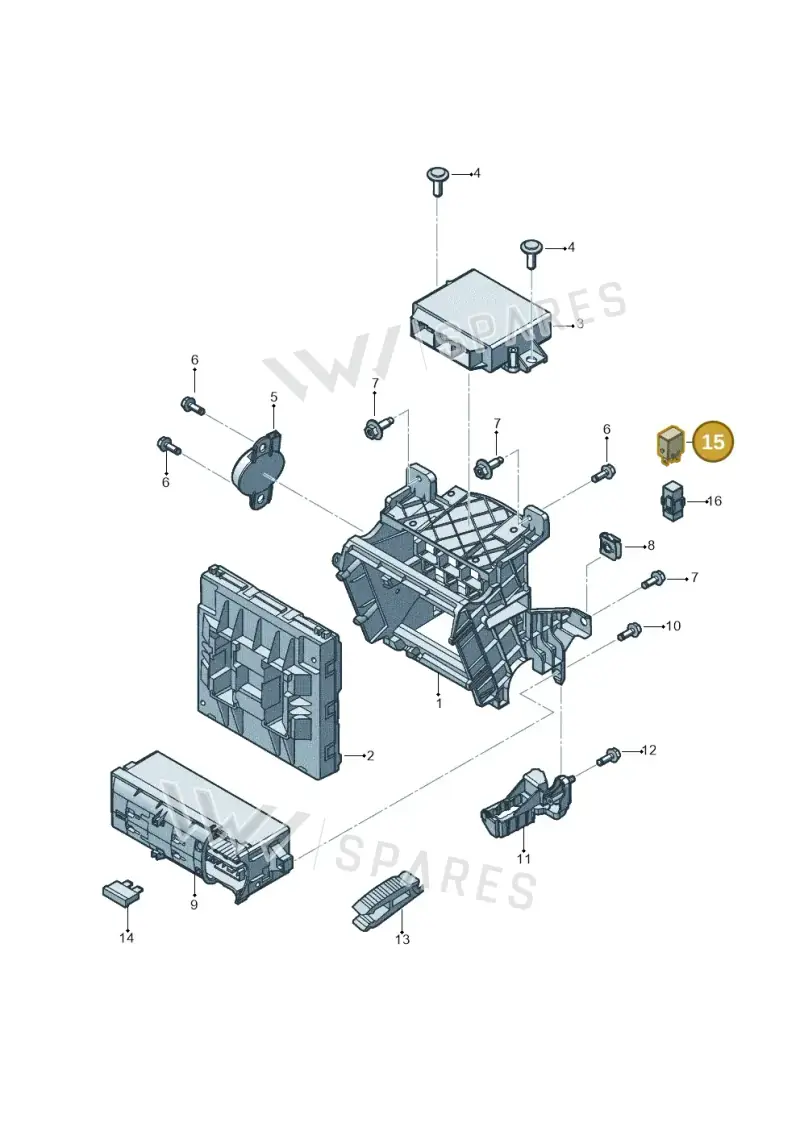 5C0951253A — Volkswagen Beetle (2016-2019) diagram 801937000, position 15