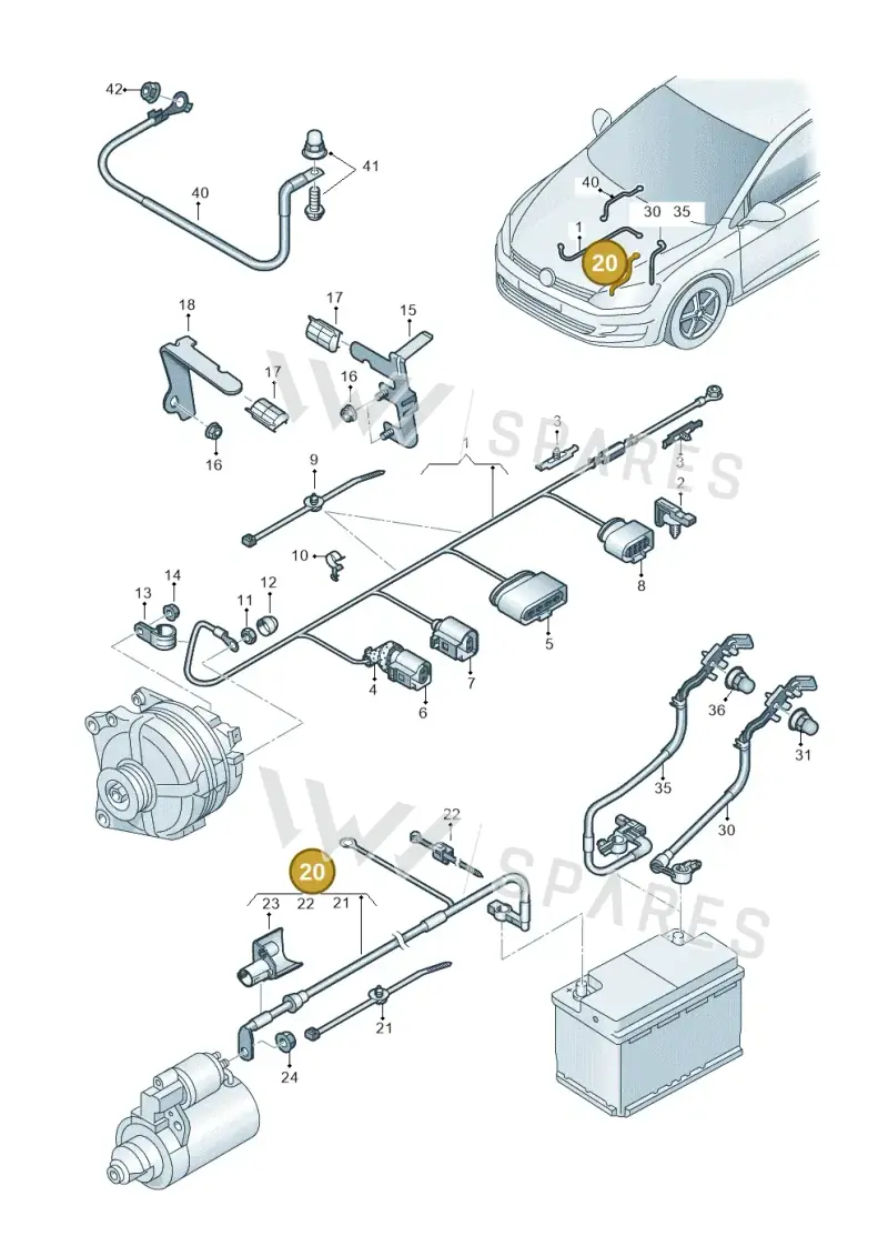 5C0971228L — Volkswagen Jetta (2014-2018) diagram 746971010, position 20