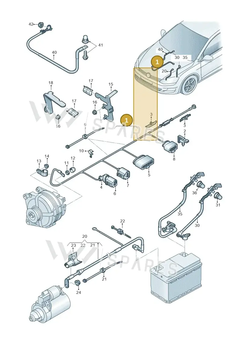 5C0971230HS — Volkswagen Jetta (2014-2017) diagram 746971010, position 1