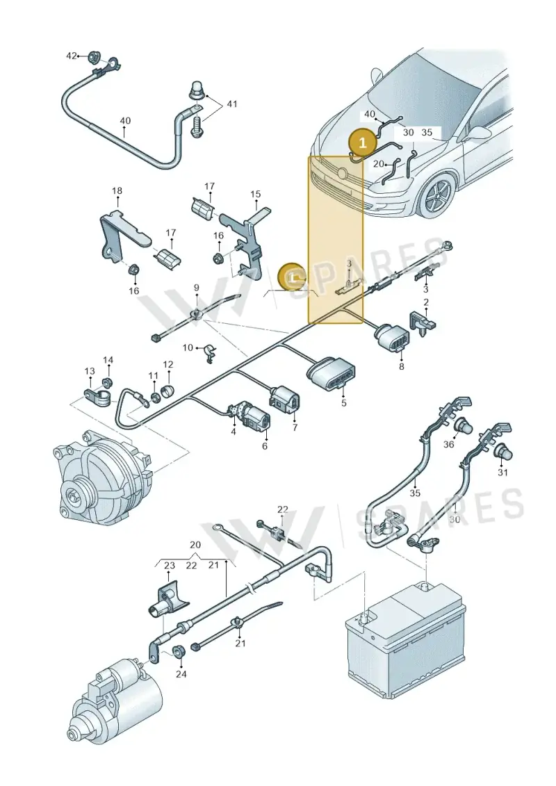 5C0971230JD — Volkswagen Jetta (2014-2017) diagram 746971010, position 1