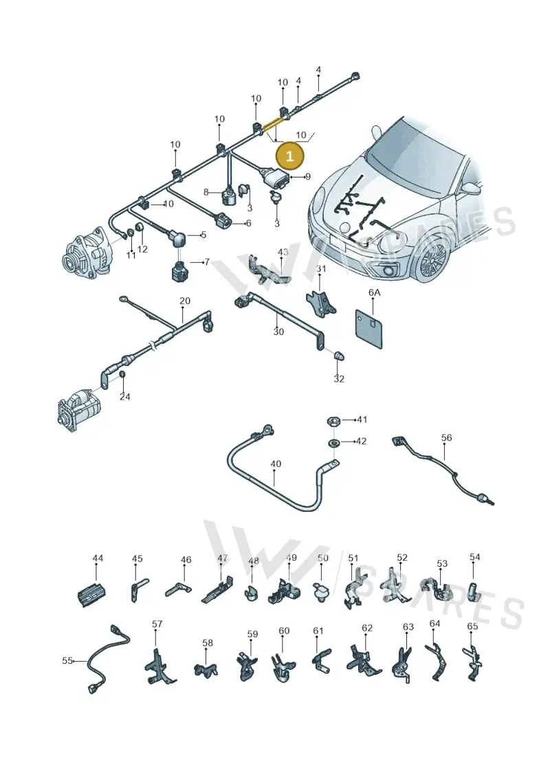 5C0971230JH — Volkswagen Beetle (2016-2019) diagram 801971010, position 1