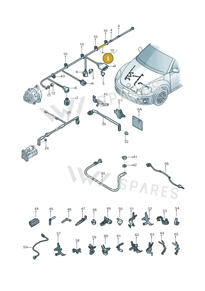 5C0971230J — Volkswagen Beetle (2016-2019) diagram 801971010, position 1
