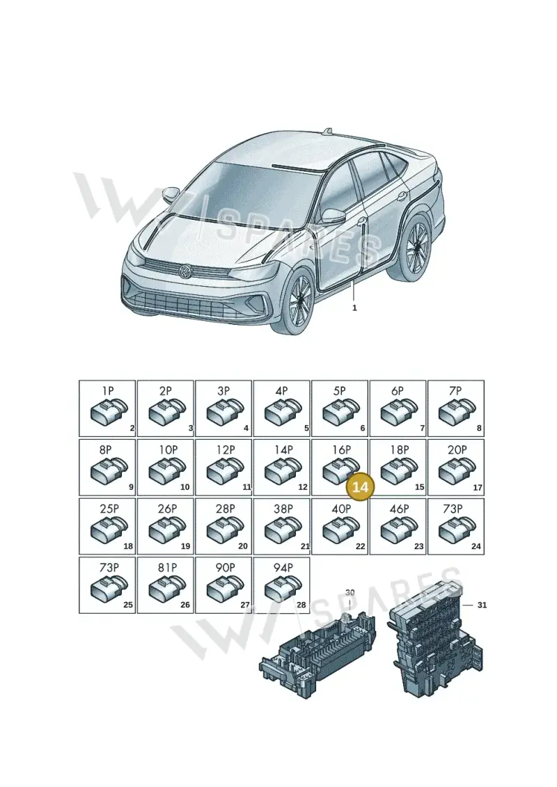 5C0971975 — Volkswagen Virtus 1,0 (2022-) diagram 62a972000, position 14