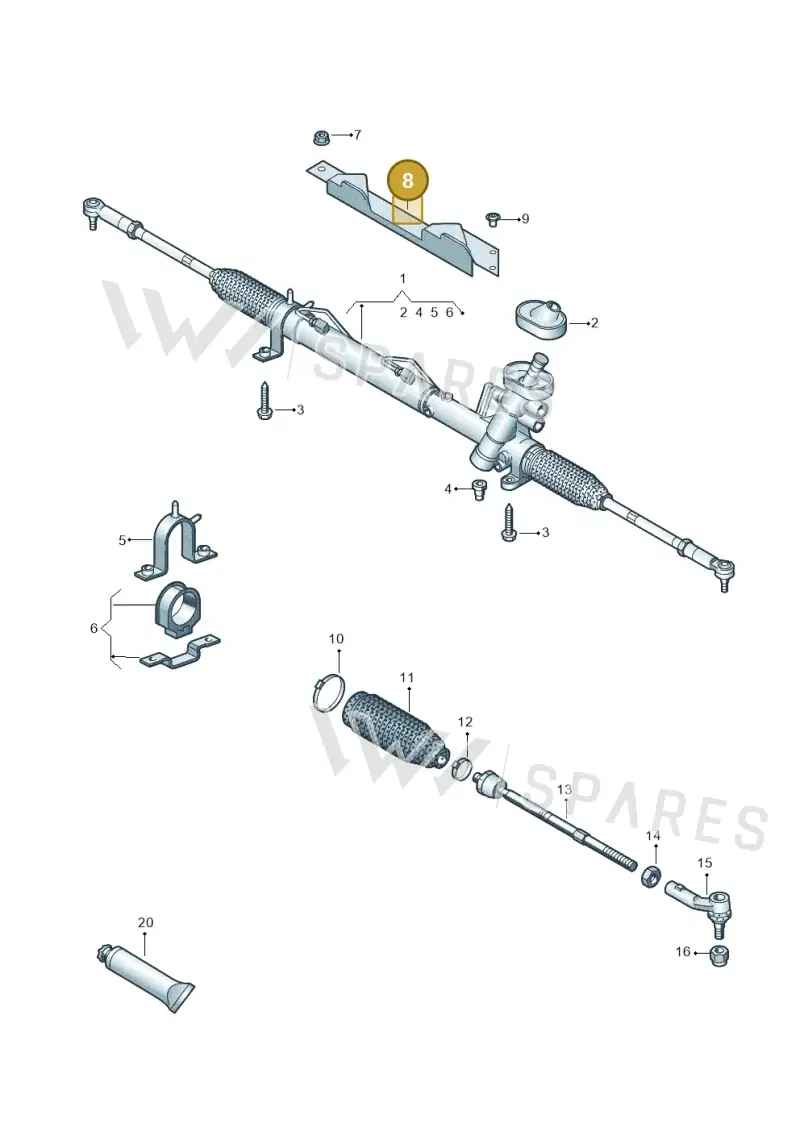 5C1422701D — Volkswagen Beetle (2016-2019) diagram 691422400, position 8