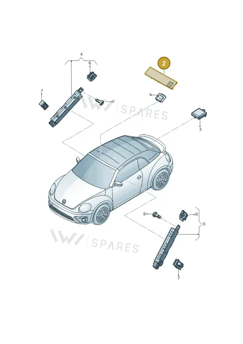 5C3035210 — Volkswagen Beetle Cabriolet (2016-2019) diagram 802035100, position 2