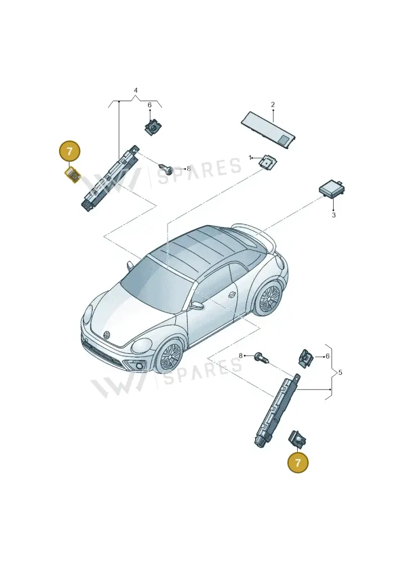 5C3035643 — Volkswagen Beetle Cabriolet (2016-2019) diagram 802035100, position 7