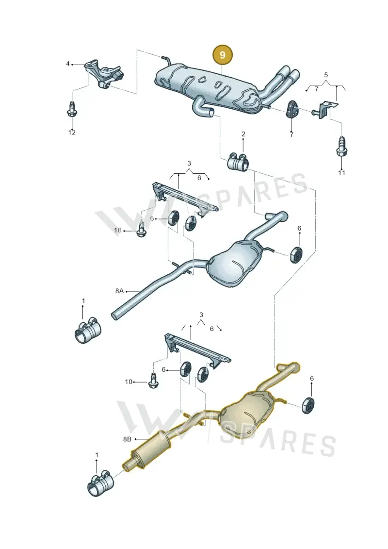 5C3253609T — Volkswagen Beetle (2016-2019) diagram 715253850, position 9