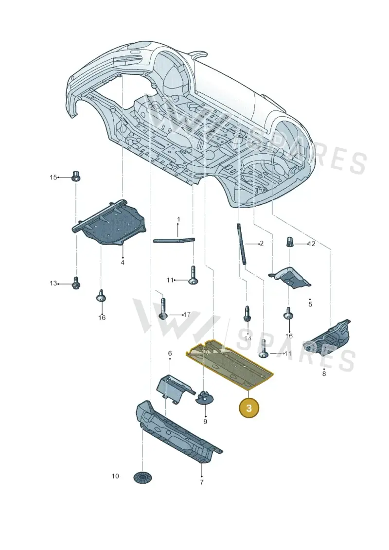 5C3825201A — Volkswagen New beetle cabriolet (2011-2016) diagram 716825100, position 3
