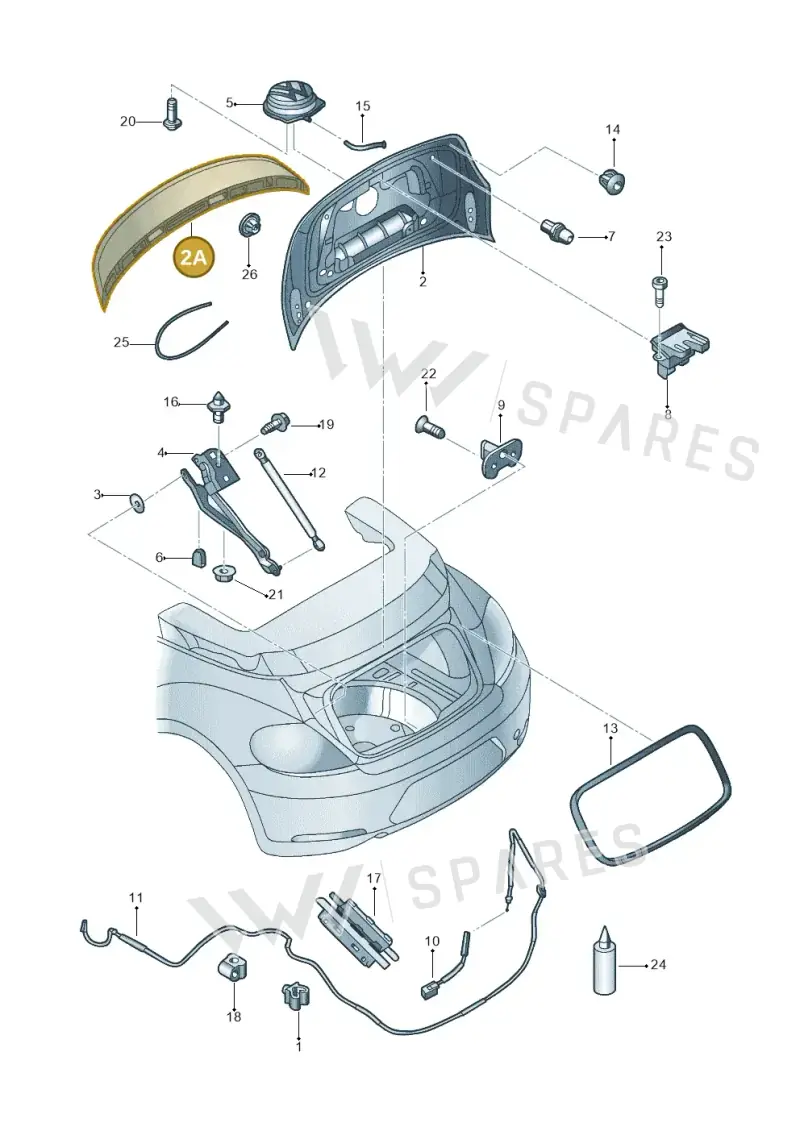 5C3827934DGRU — Volkswagen New beetle cabriolet (2016-2019) diagram 716827200, position 2A