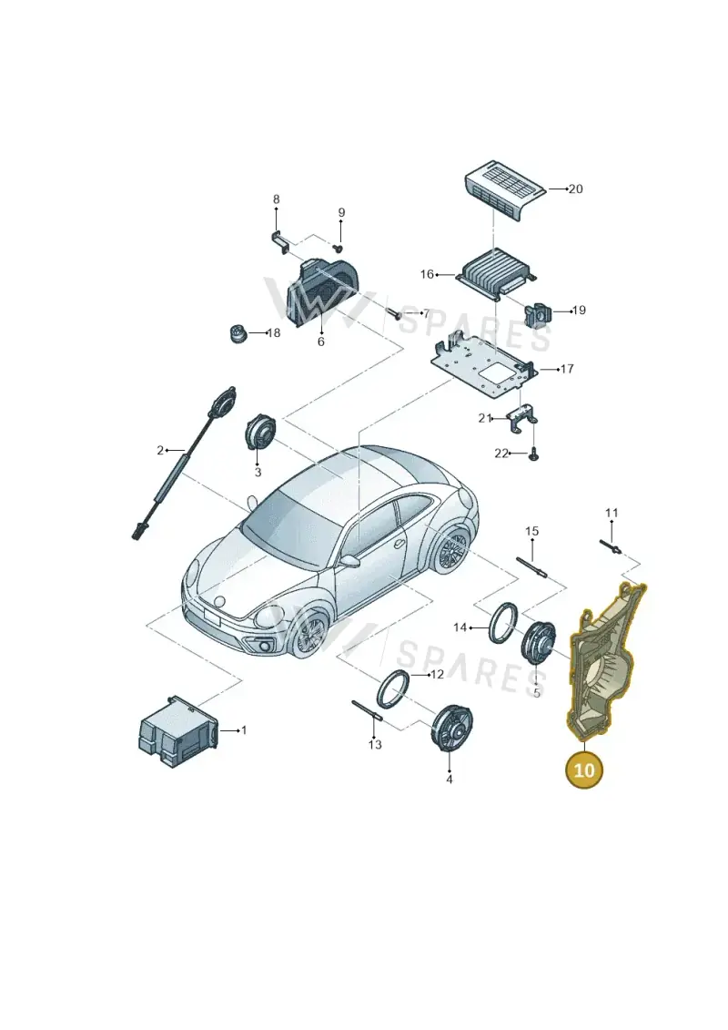 5C5035242 — Volkswagen Beetle (2016-2019) diagram 801035350, position 10