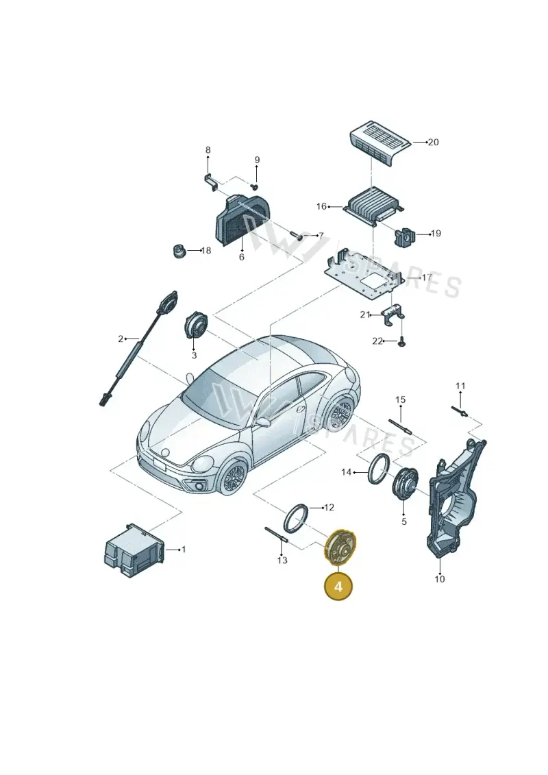 5C5035454D — Volkswagen Beetle (2016-2019) diagram 801035350, position 4