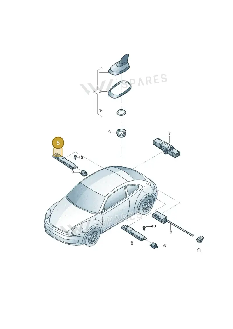 5C5035552 — Volkswagen New beetle (2011-2016) diagram 715035100, position 5