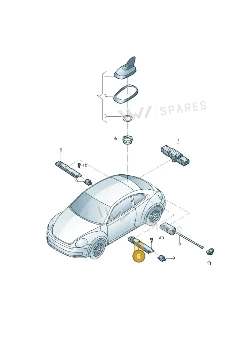 5C5035552D — Volkswagen New beetle (2011-2016) diagram 715035100, position 6