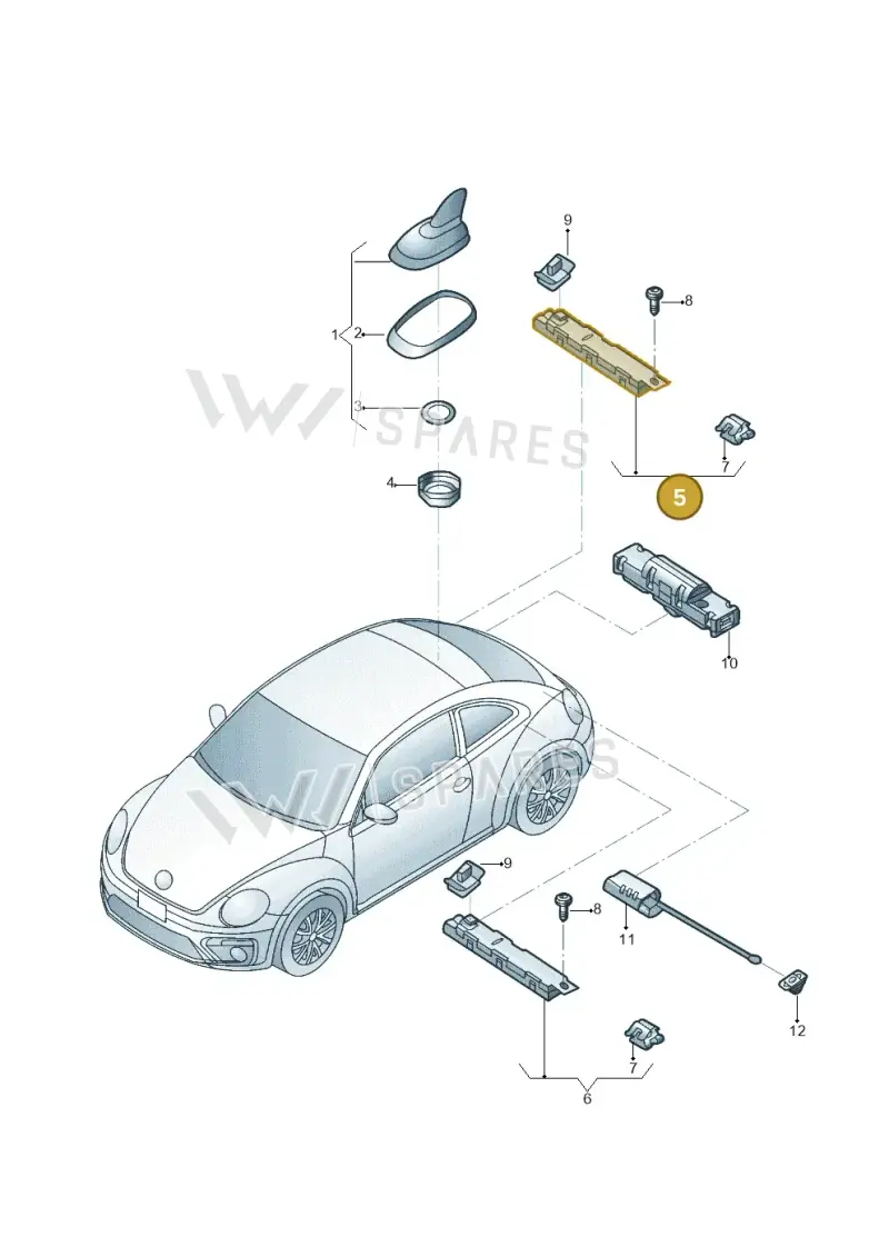 5C5035552G — Volkswagen Beetle (2016-2019) diagram 801035100, position 5