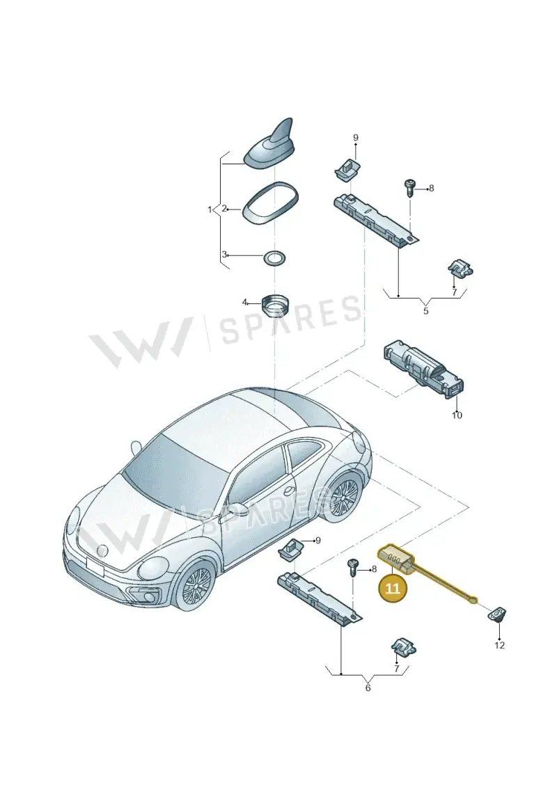 5C5035570A — Volkswagen Beetle (2016-2019) diagram 801035100, position 11