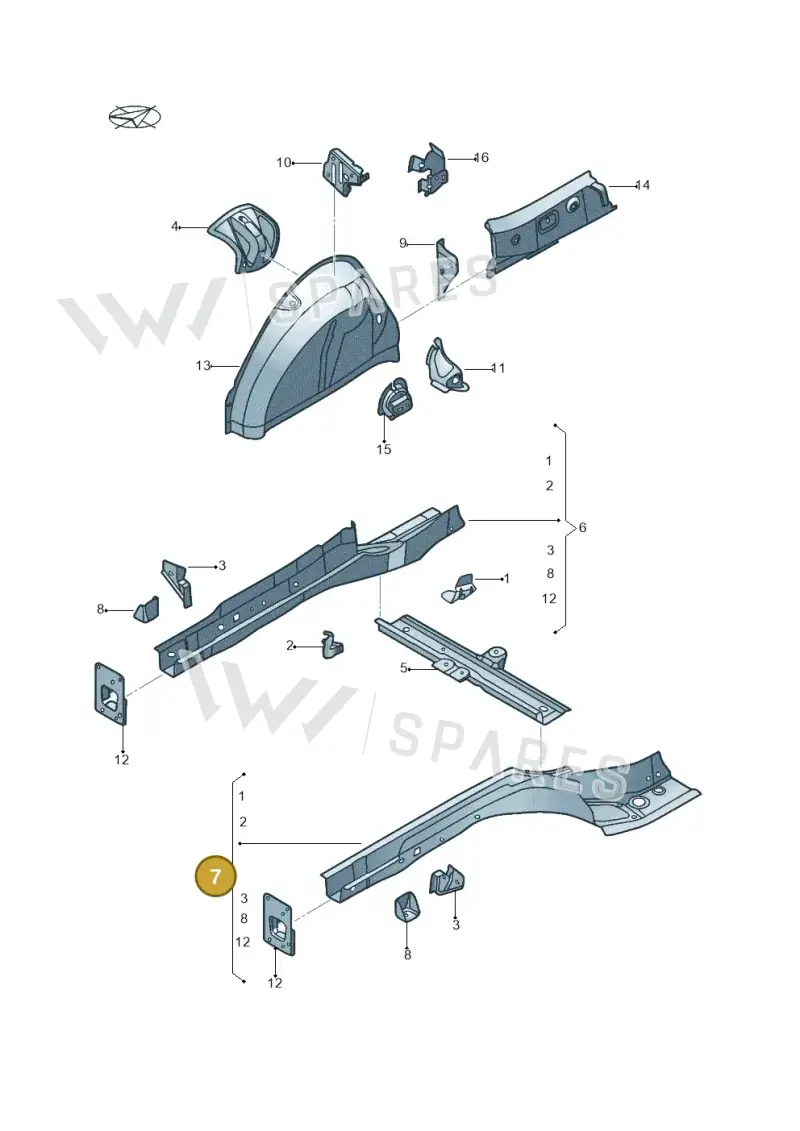 5C5803502A — Volkswagen Beetle (2016-2019) diagram 715803200, position 7