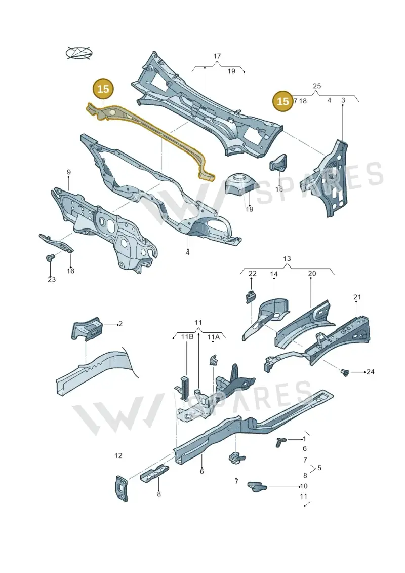 5C5805277 — Volkswagen Beetle (2016-2019) diagram 715803000, position 15