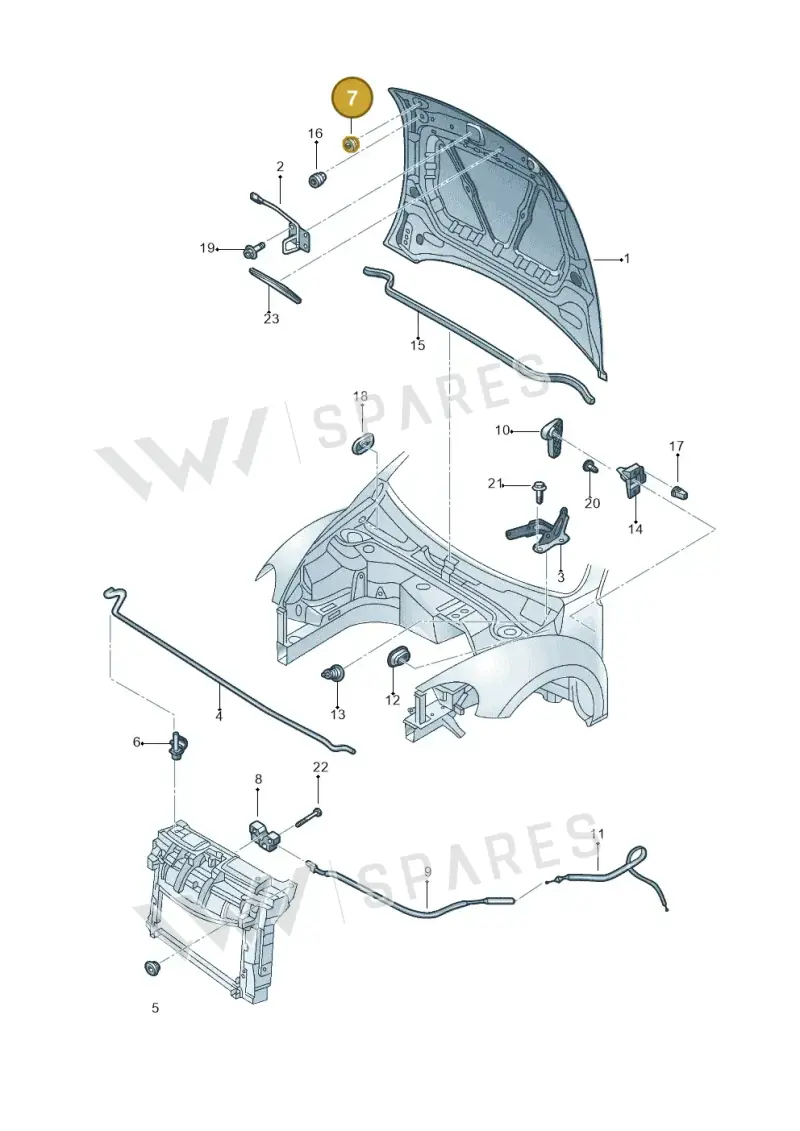 5C5823433 — Volkswagen Beetle (2016-2019) diagram 801823100, position 7