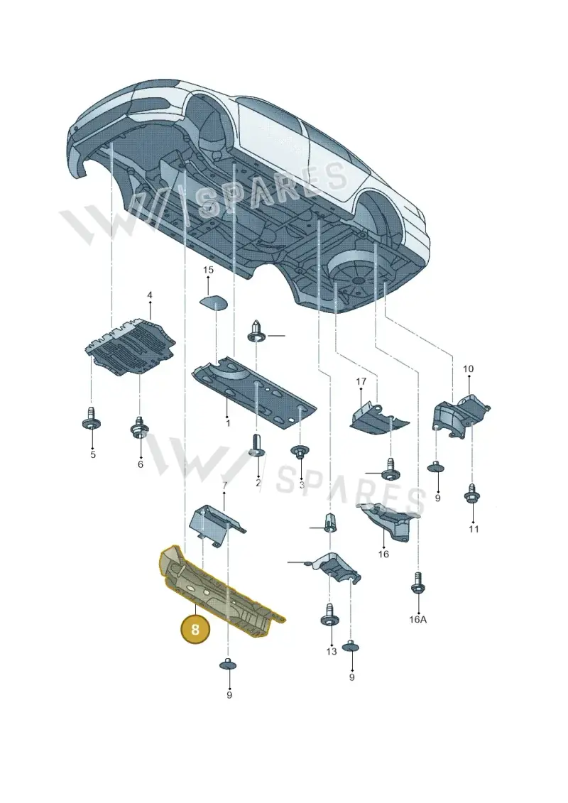 5C5825671A — Volkswagen Beetle (2016-2019) diagram 692825100, position 8