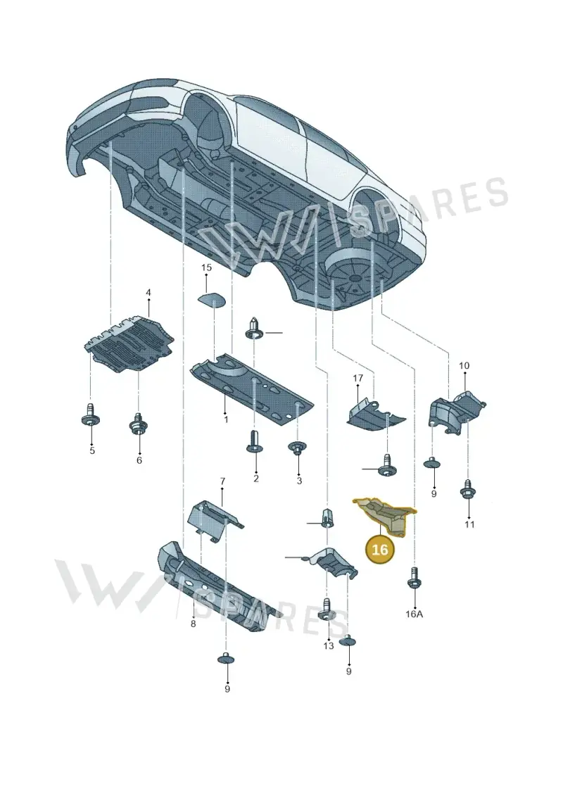 5C5825721 — Volkswagen Beetle (2016-2019) diagram 692825100, position 16
