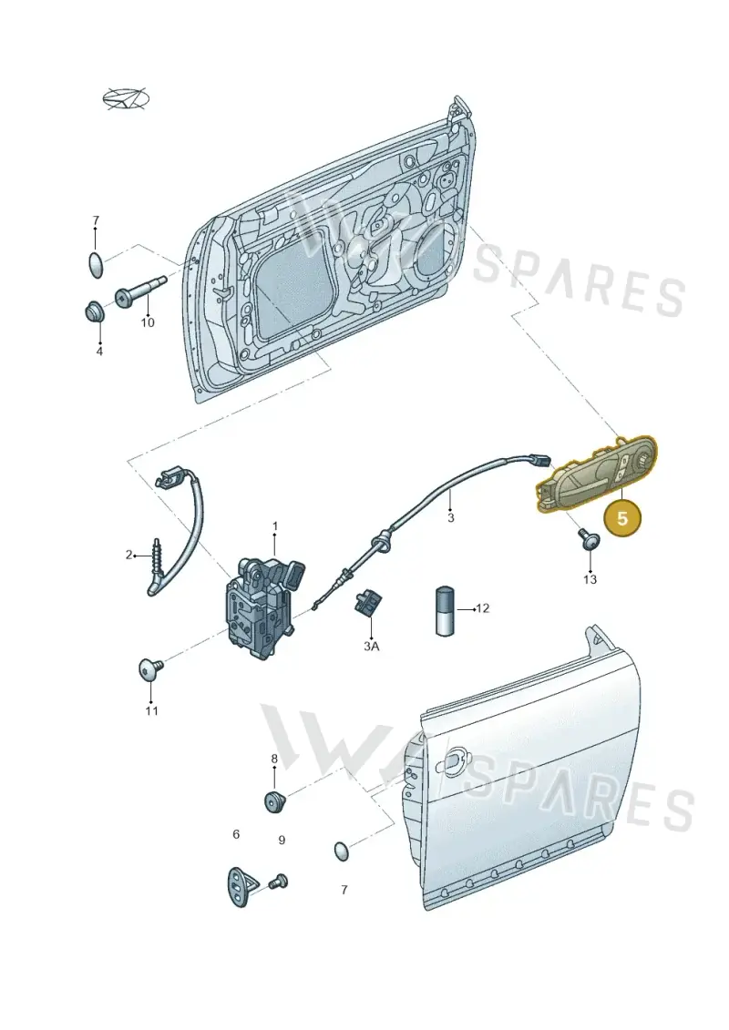 5C5837113FUBN — Volkswagen New beetle (2011-2016) diagram 715837000, position 5