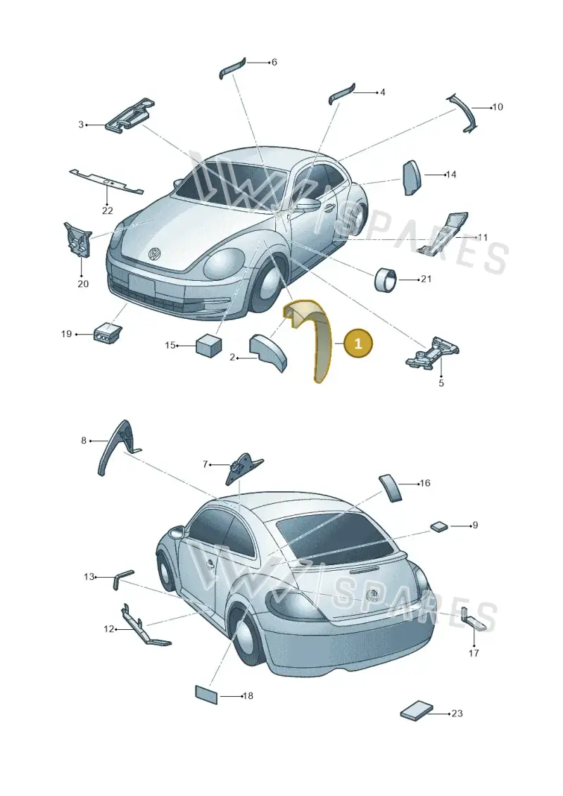 5C5864235B — Volkswagen Beetle (2016-2019) diagram 715864000, position 1
