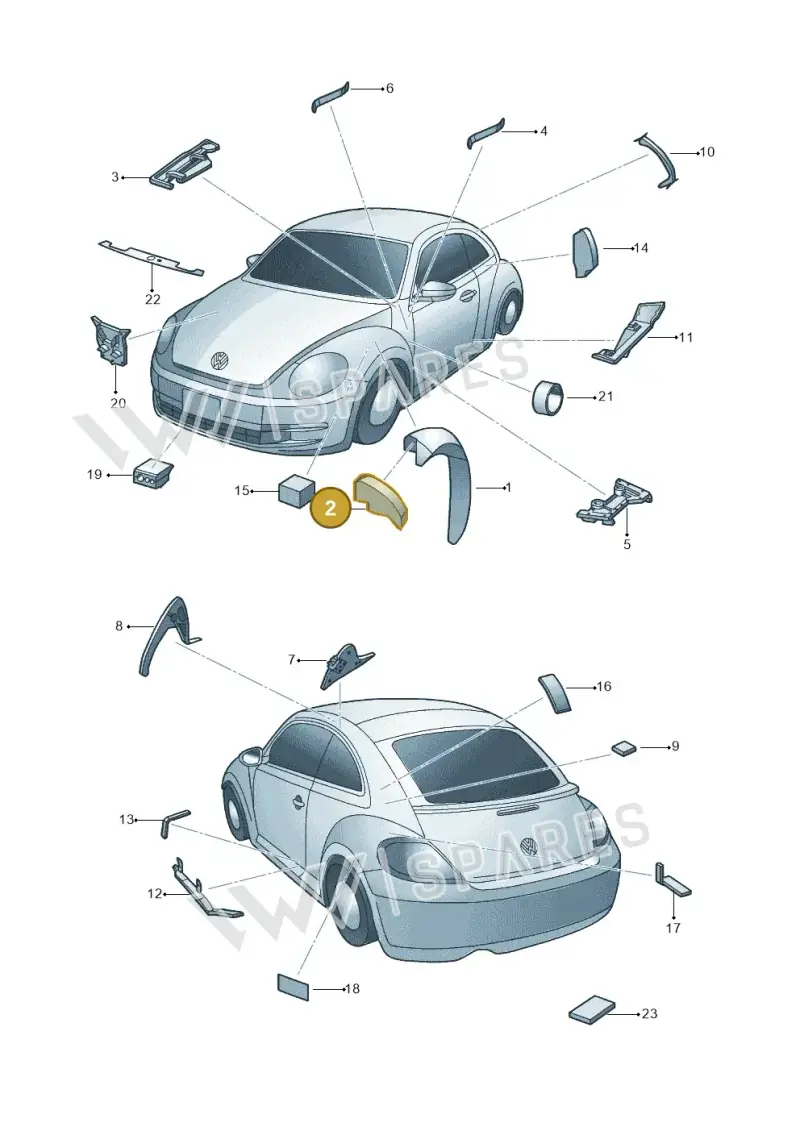 5C5864238 — Volkswagen Beetle (2016-2019) diagram 715864000, position 2