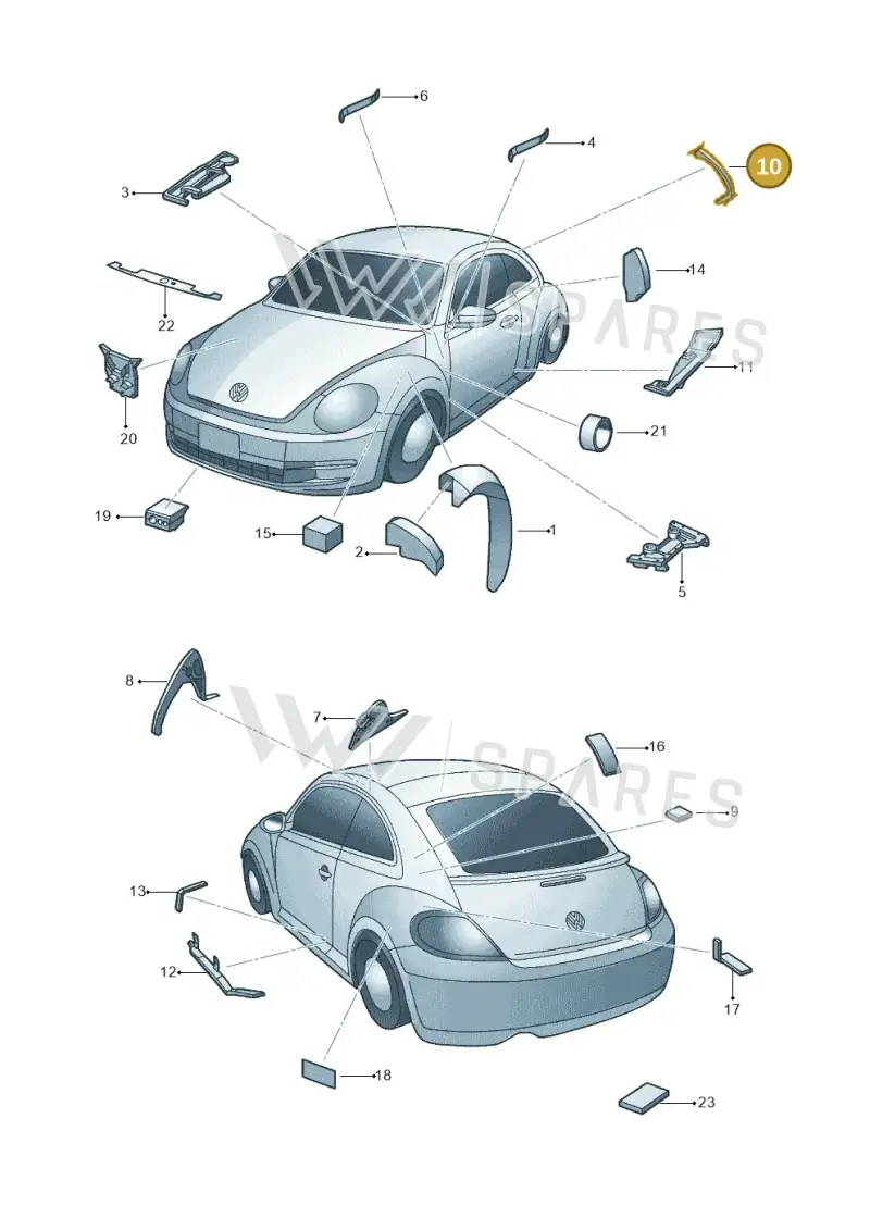 5C5864635A — Volkswagen Beetle (2016-2019) diagram 715864000, position 10