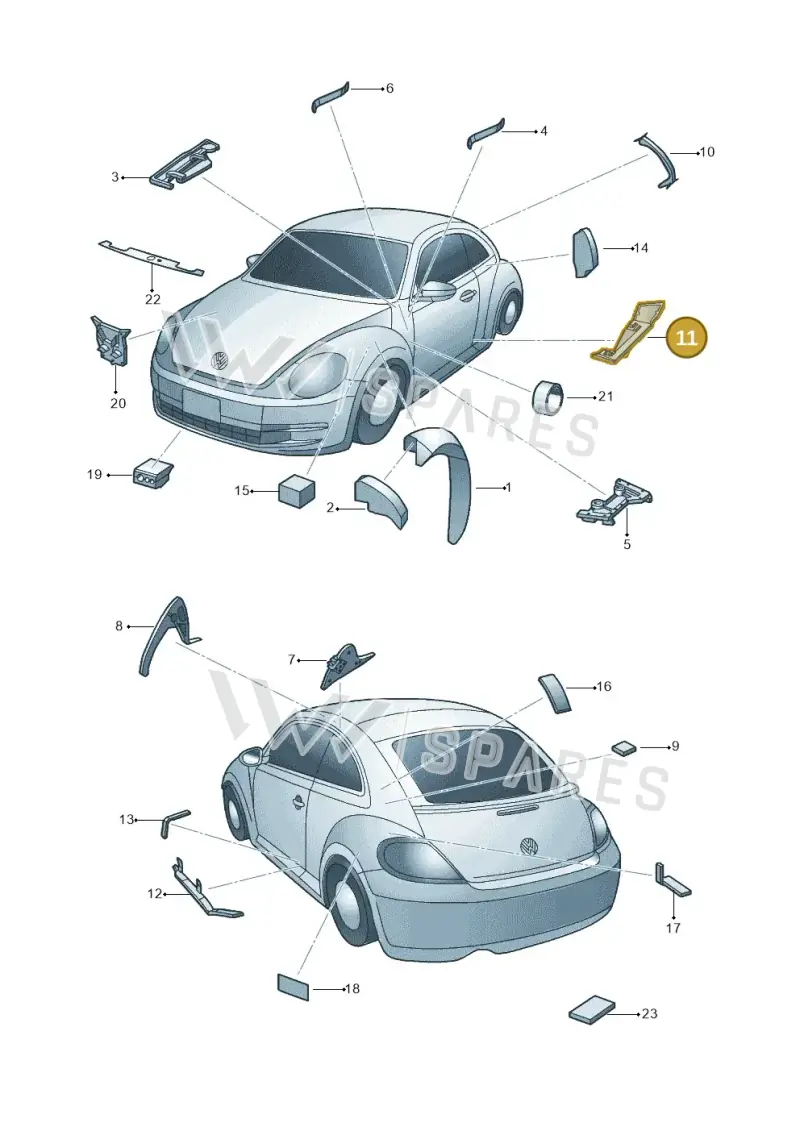 5C5864650D — Volkswagen Beetle (2016-2019) diagram 715864000, position 11