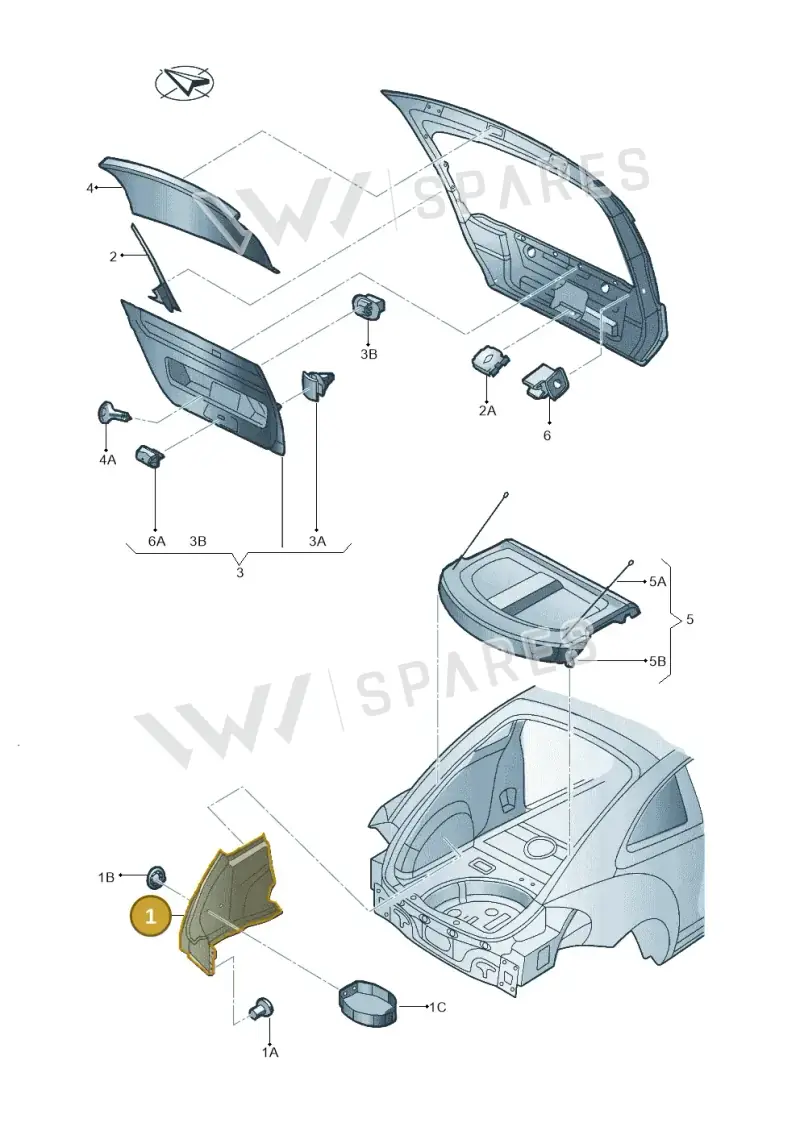 5C5867428GCA9 — Volkswagen Beetle (2016-2019) diagram 715867900, position 1
