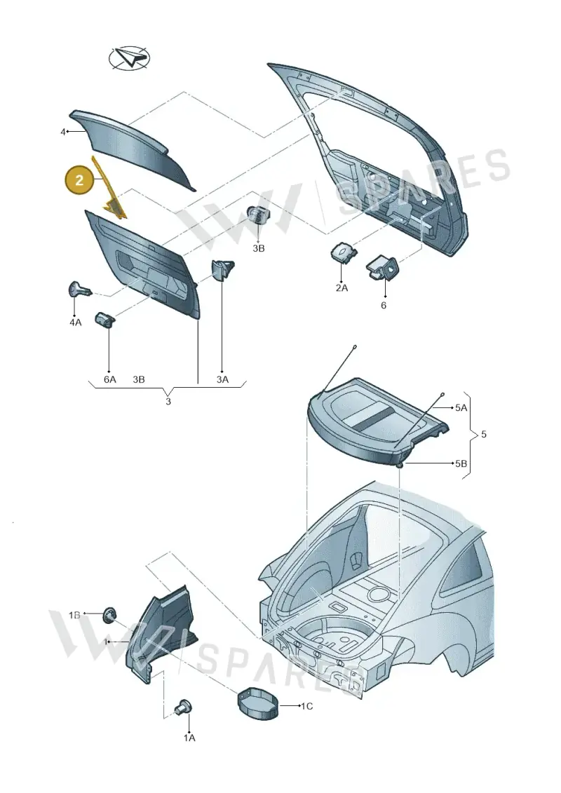 5C5867703B82V — Volkswagen Beetle (2016-2019) diagram 715867900, position 2