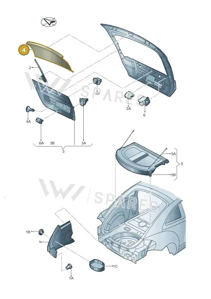 5C5867707A82V — Volkswagen Beetle (2016-2019) diagram 715867900, position 4