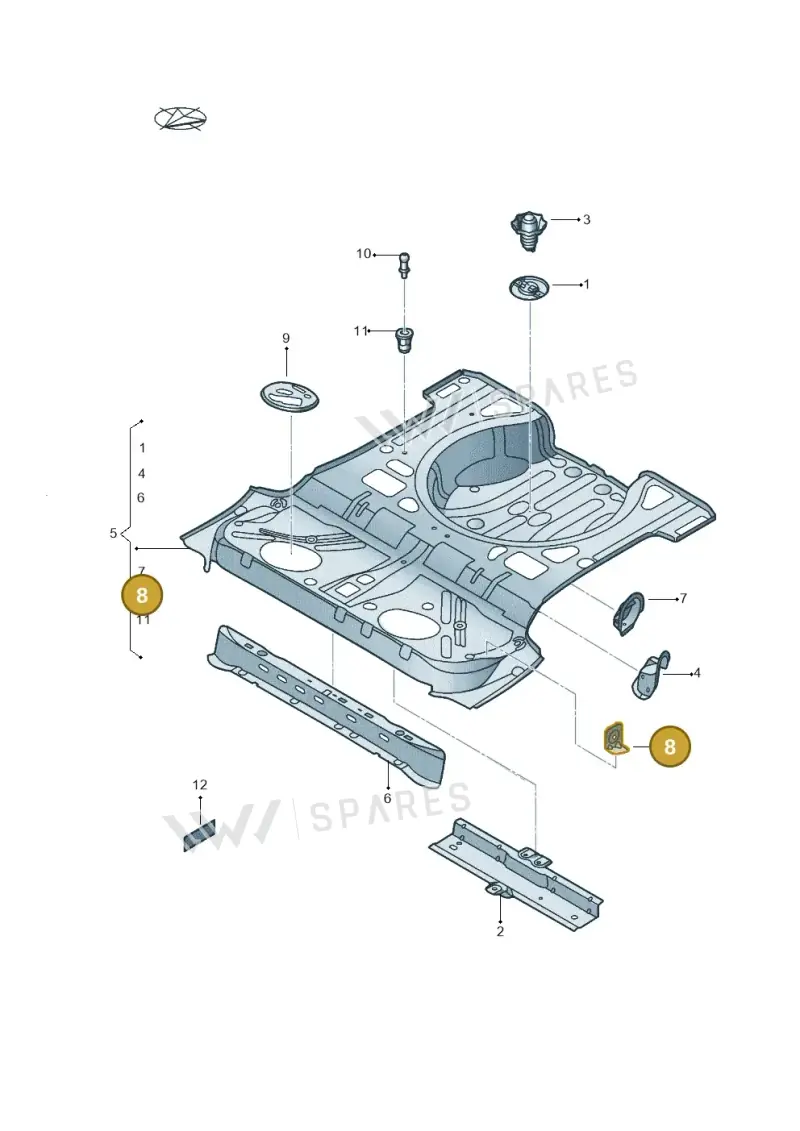 5C5868923 — Volkswagen New beetle (2011-2016) diagram 715803500, position 8