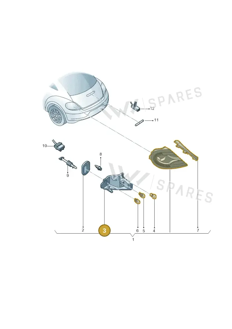 5C5945257 — Volkswagen New beetle (2011-2016) diagram 715945000, position 3